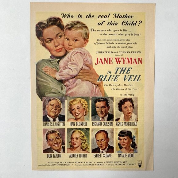 Jane Wyman The Blue Veil Advertisement Page - Picture 1 of 3